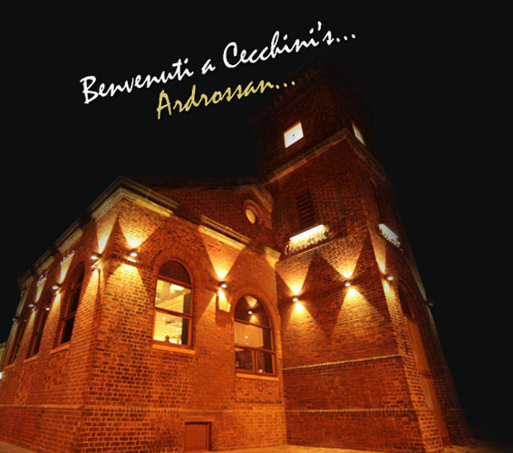 Cecchinis Restaurant at night